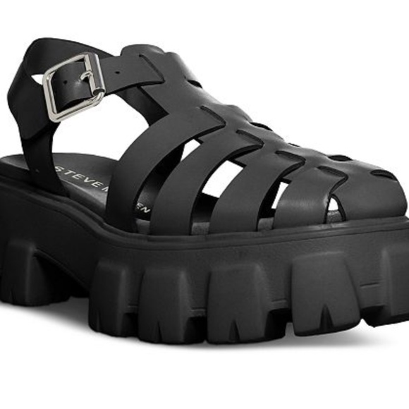 Steve Madden BLK Echo Platform Fisherman Sandals, 9 Summer Sale - Picture 1 of 7